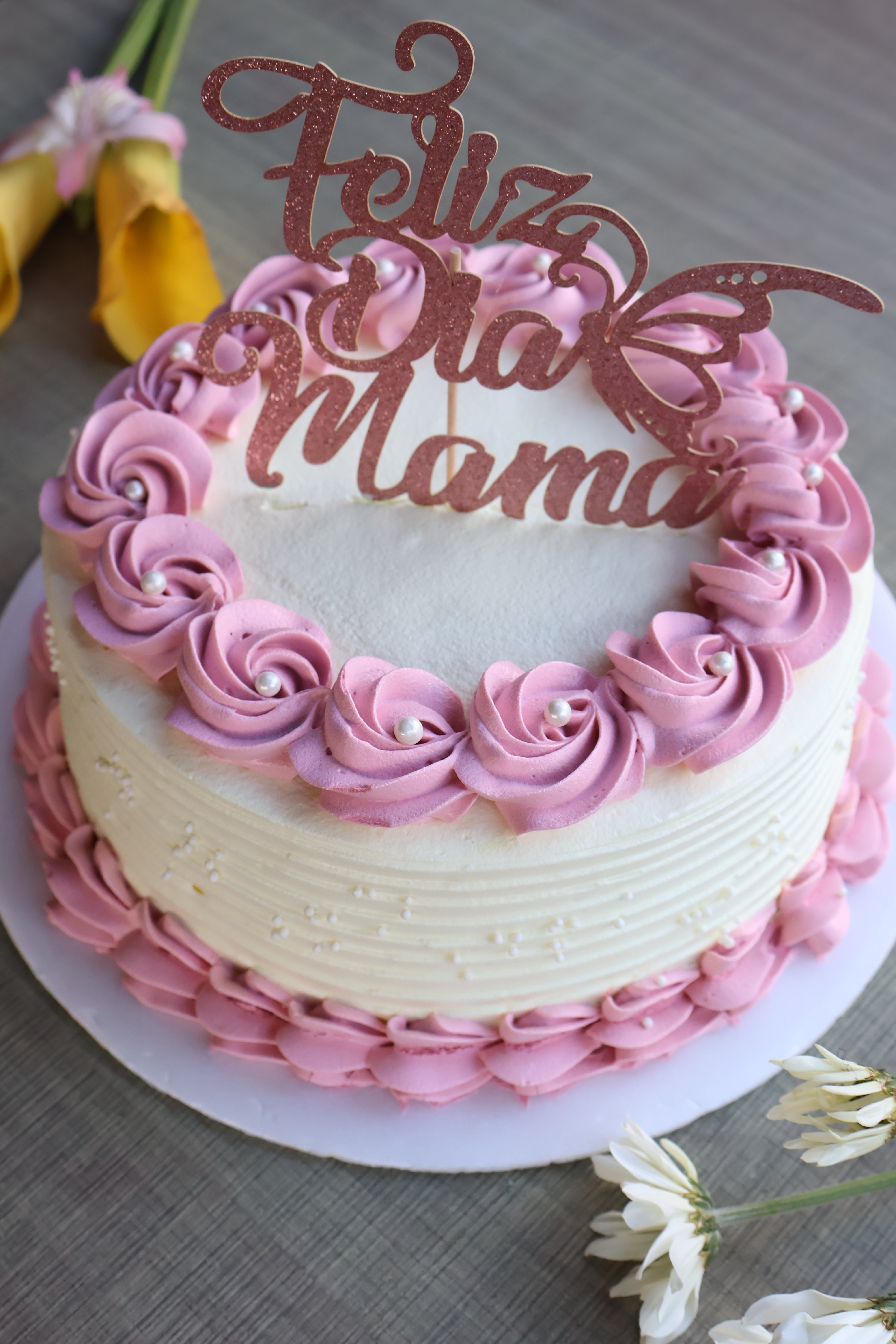 TORTA DIA DE LA MADRE LETRERO FELIZ DIA