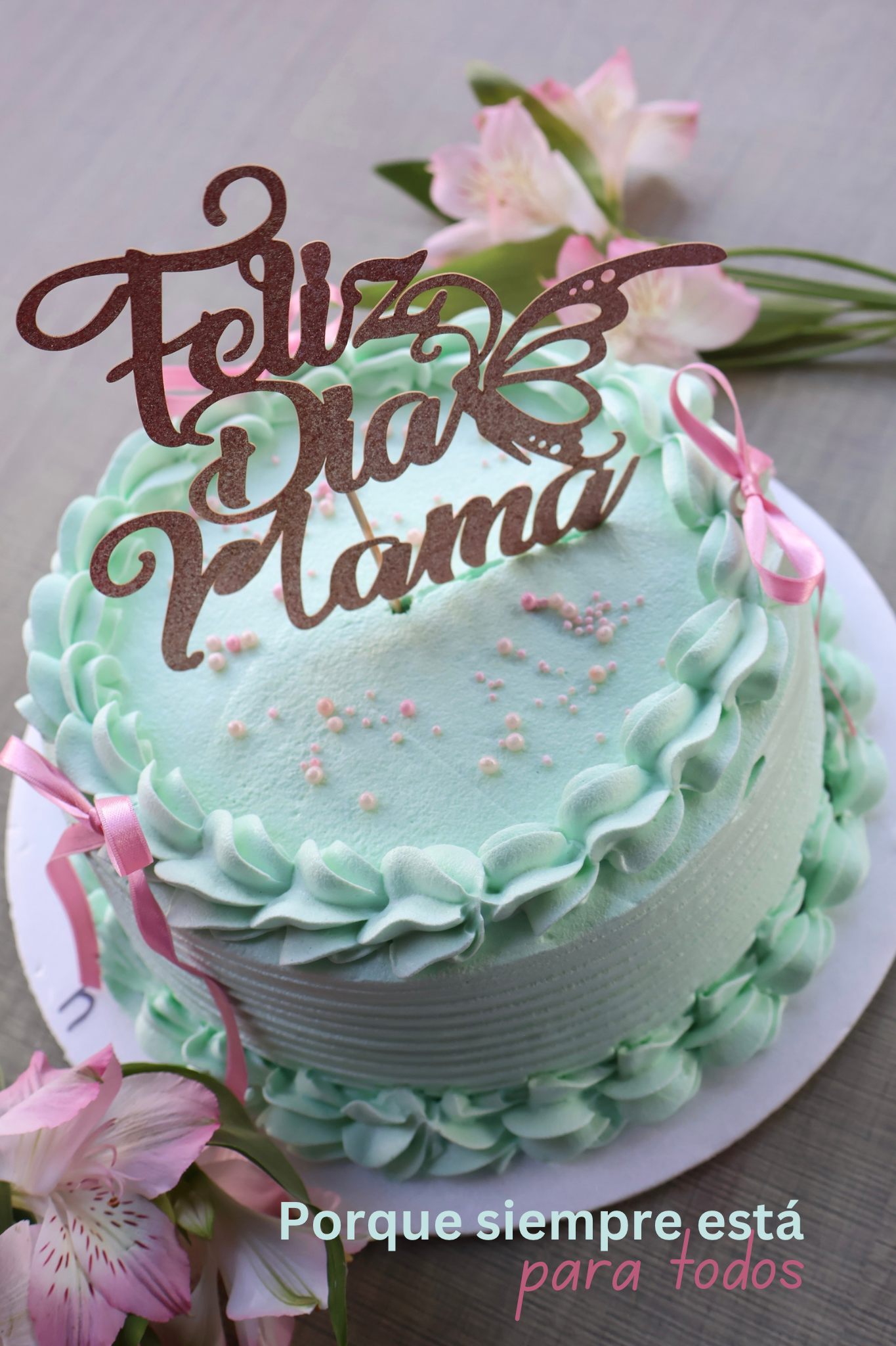 TORTA DIA DE LA MADRE LETRERO FELIZ DIA