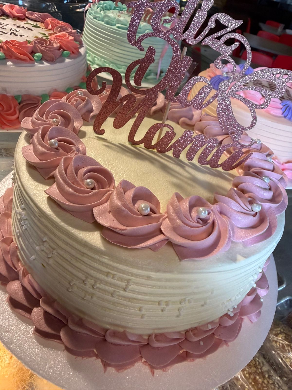 TORTA DIA DE LA MADRE LETRERO FELIZ DIA