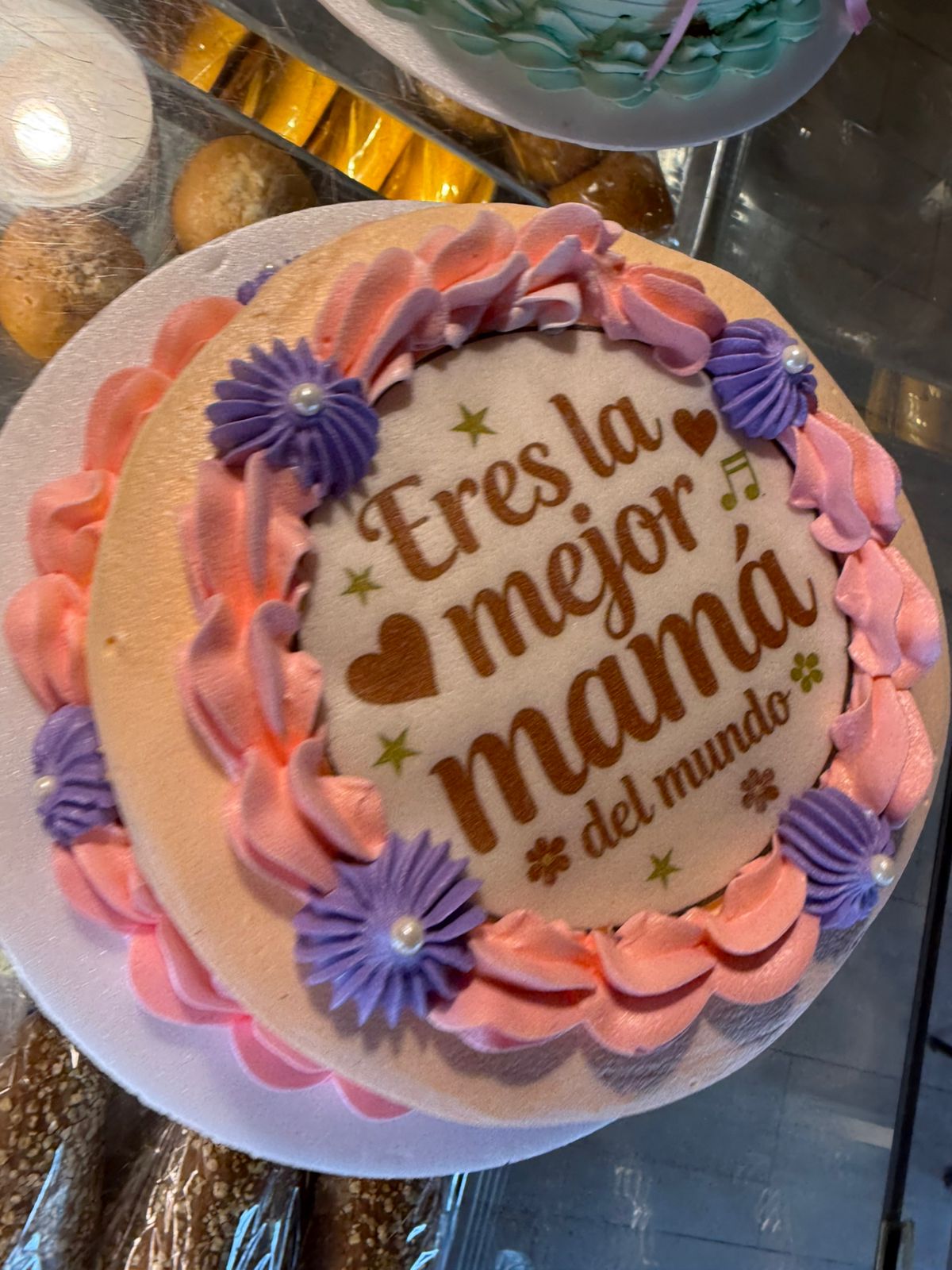 TORTA DIA DE LA MADRE MENSAJE COMESTIBLE