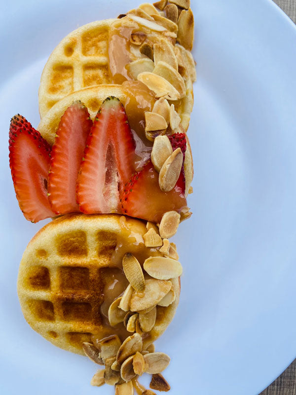 Waffle de pandebono y arequipe